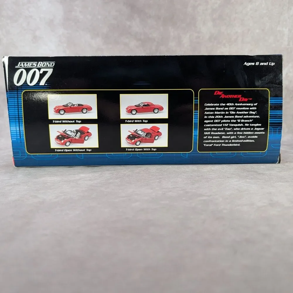 James Bond 007 Die Another Day Ford Thunderbird Coral 1:18 Beanstalk 10013 Box